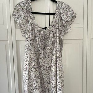 Jcrew floral puff sleeve mini dress